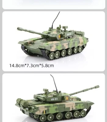 1:32 Military Model Main Battle Tank Type 99 Heavy Tank Alloy w/ LED Display Toy - Image 1 of 4