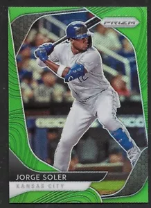 2020 PANINI #8 Jorge Soler KC ROYALS Prizm REFRACTOR Lime Green #84/125 - Picture 1 of 1