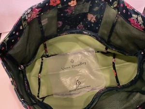 NWT~ Vera Bradley Hope Blooms Teal Drawstring Family Tote Bag-HUGE!!! - Picture 1 of 17