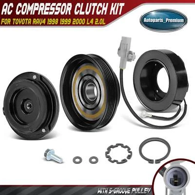 AC Compressor Clutch Kit w/ 5-Groove for Toyota RAV4 1998 1999 2000 L4 2.0L GAS - Image 1 of 4