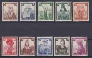 Deutsches Reich 588-596 Deutsche Nothilfe Volkstrachten 10 Werte postfrisch - Picture 1 of 1