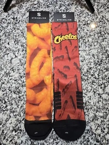 2 Pairs Of Flamin Hot Cheetos Socks Crew Men’s 6-12 NEW Funny Novelty - Picture 1 of 6