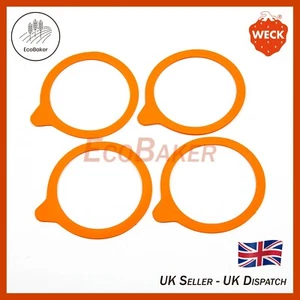 X4 WECK Replacement Seals 80mm Round RR80 Ring Gasket Washer Einkochringe 74x86 - Picture 1 of 1