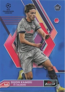 2023 Topps Finest UEFA Champions League Blue Dijon Kameri RC /150 - SP - Picture 1 of 2