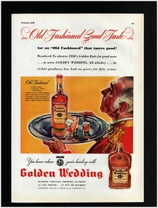1938 Schenley's Old Fashioned Golden Wedding Whiskys Original Print Ad ~ Whisky - Bild 1 von 1