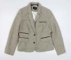 Matalan Womens Beige Jacket Blazer Size 16 Button