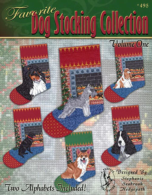 Dog Stocking Counted Cross Stitch Chart Collection by Pegasus Originals - Image 1 of 1