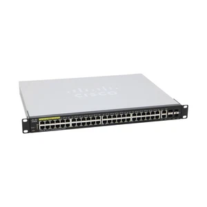 Cisco SF350-48P-K9 48-Port RJ-45 PoE+ 4x SFP L3 Managed Fast Ethernet Switch - Afbeelding 1 van 4
