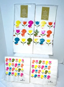 Vintage Hallmark plant eine Party 2 Papierservietten & 2 Tischdecken Küken Tulpen Frühling - Bild 1 von 6