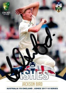 Signed 2017 2018 Australia Men's Test Cricket Tap N Play Card - Jackson Bird - Foto 1 di 3