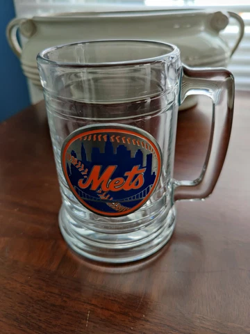 NY Mets Glass 16 oz. Tankard (set of 2) Cover