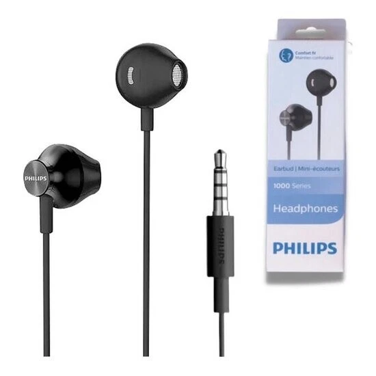 5 of Philips Earphones 1000 Series TAUE100 Headphones Wired 3.5mm Black