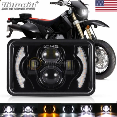 Faro LED 4x6" Halo DRL Hi-Lo haz sellado para Suzuki DRZ400SM DRZ400S DRZ250 Foto 1 de 4
