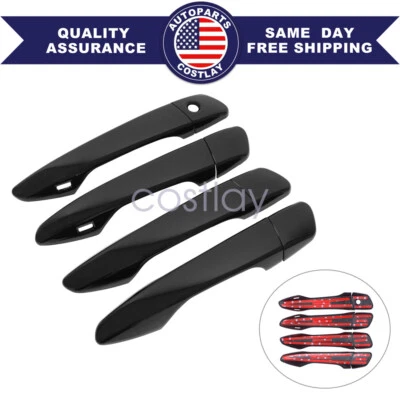 CAPAS DE MAÇANETA DE PORTA PRETO BRILHANTE COM 2 SMT KH para Lexus IS300 4 portas 2.0L 2020 - Imagem 1 de 4