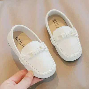 Toddler Boys School Garden Leather Shoes Casual Kids Party Wedding Dress Loafers - Picture 1 of 16