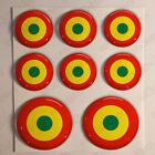 Bolivia Stickers Roundel Cockade 3D Resin Domed Adhesive Air Force Sticker