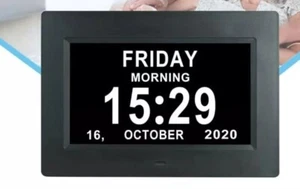 Digital Day Calendar Clocks Extra Large Time Date and Day of the Week Dementia - Picture 1 of 6