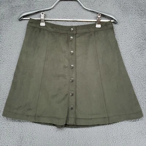 Abercrombie and Fitch Kunst-Wildleder Druckknopfleiste Minirock grün Damengröße 4 - Bild 1 von 19