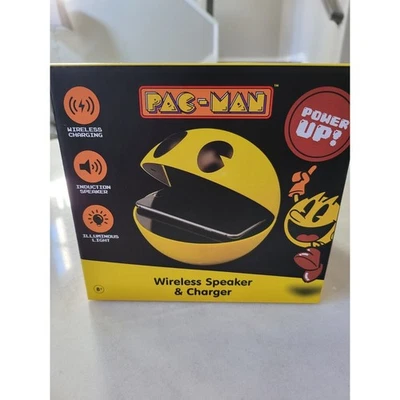 Altavoz y Cargador Inalámbrico Pac-Man Genuino Bandai Namco Nuevo Foto 1 de 4