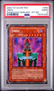 PSA 2 1ST EDITION 2002 Pharaoh's Servant Jinzo PSV-000 YUGIOH Secret Rare - Picture 1 of 2