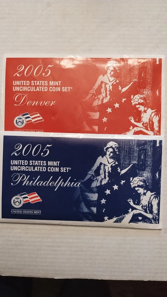 2005 P&D Mint Set Brilliant Uncirculated US with Envelopes & COAs (22 Coin Set) - Image 1 of 1