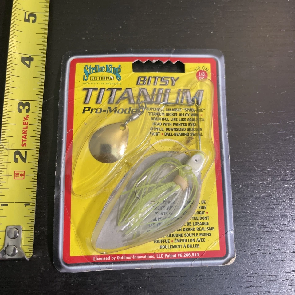 Strike King Bitsy Titanium Pro Modelo Spinnerbait 1/8 OZ  Nuevo en caja Foto 1 de 2