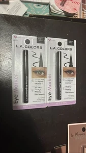 2x LA COLORS C62111 Black Eye Marker Liquid Eyeliner Slim Filzspitze - Bild 1 von 2