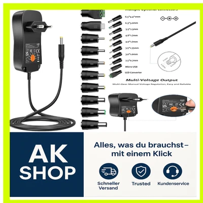 36W Netzteil mit 10 Steckern | Vielfältige Spannungsanpassung - Bild 1 von 4