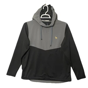 Zero Restriction Hoodie Mens Size M Black Gray Golf Sweatshirt Long Sleeve Goat - Picture 1 of 8
