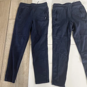 2x GapFit Boy's Tech Pants Jogger Blue Pull on Drawstring XXL (14-16) - Picture 1 of 5