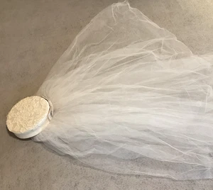 Sombrero pastillero vintage años 60 con velo - Imagen 1 de 17