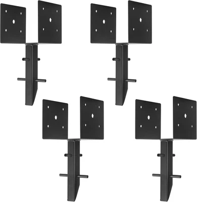 6X6 Concrete Post Anchor 4 Pcs (Inner Dia 5.6“X5.6“) U Shape Fence Post Holder G - Image 1 of 4