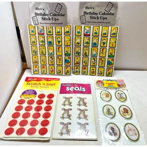 Lot of Vintage 1970s-80s Sealed Packs of Stickers - Scratch N Sniff, Puffy, Etc - Picture 1 of 5