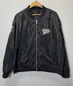 Unbranded Men’s Jacket Bomber Style Black SZ 2X With Flag And Other Patches - Picture 1 of 13