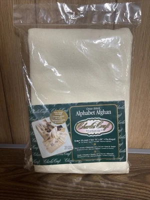 Charles Craft Alphabet Afghan 18 Count 54"X60"-Ecru 18 Count AF7010-2724 - Image 1 of 4