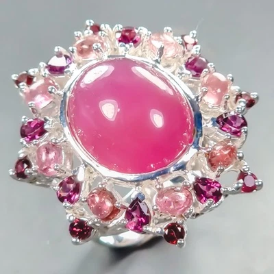 Handmade 13 ct+ Ruby Ring 925 Sterling Silver Size 7.5 /R440917 - Image 1 of 4