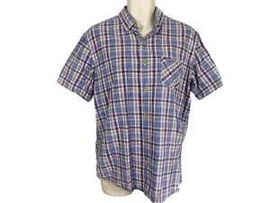 G.H. Bass & Co Sz L Multicolor Plaid Short Sleeve Button Front Shirt - Picture 1 of 7