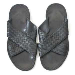 Zapatos sandalia BOTTEGA VENETA de cuero de becerro tejido negro - Imagen 1 de 4