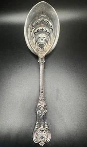 English King by Tiffany & co Sterling Silver Rare Ice Serving Spoon 9 1/4" - Picture 1 of 4