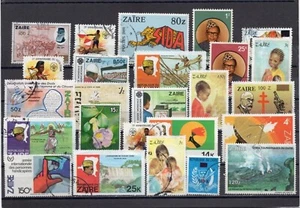 ZAIRE - PACK/COLLECTION - 25 DIFFERENT ONLY LARGE - BEAUTIFUL STAMPS. - Picture 1 of 1