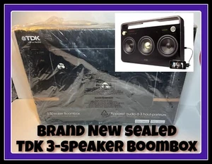 Rare New TDK 3 Speaker Boombox TP6803BLK Brand New Sealed in Original Box / Bag - Picture 1 of 24
