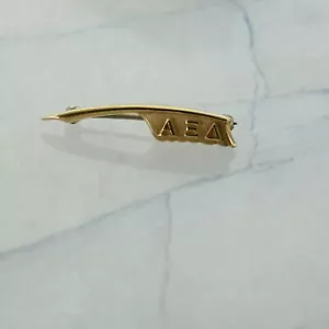 Pin de compromiso Alfa Chi Delta de oro amarillo de 10 quilates - Imagen 1 de 6