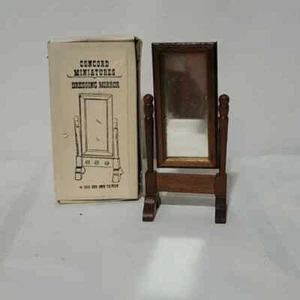 Vintage Concord miniature Dressing Mirror #1853 W/ Box Dollhouse Miniatures - Picture 1 of 1