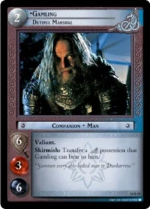 LOTR T&D TREACHERY DECEIT GAMLING DUTIFUL MARSHAL 18R99 LP/NM Top Shelf Card - Picture 1 of 1