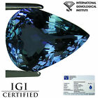 4.72 Ct IGI Certified Natural D Block Tanzanite AA Green Blue Violet Pear Cut