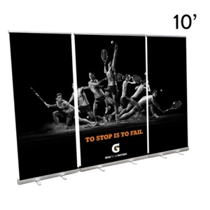 Banner publicitario personalizado de 129"*78" Economy-Pro con soporte de pared enrollable - Imagen 1 de 6