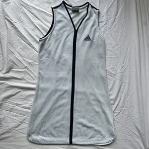 VINTAGE 2000 WHITE PEPPERMINT ADIDAS SLEEVELESS TENNIS DRESS MEDIUM - Picture 1 of 7