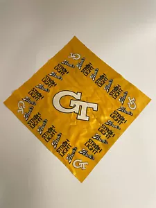 Raro pañuelo Georgia Tech Paja/Luz de Paja de colección (¿años 70?) - Imagen 1 de 11
