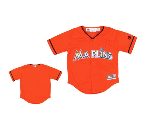 Majestic Miami Marlins MLB Boys Toddler Cool Base Replica Jersey Orange 2T 3T 4T Cover