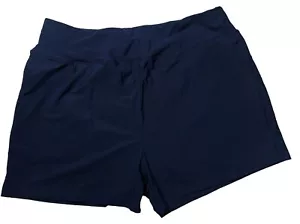 Women's Athletic Shorts Size XXXL Navy Blue -Stretch-Quality- Pockets-NWT - Picture 1 of 5